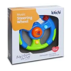 Volante con bocina y luces