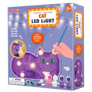 Decora tu lampara led en forma de gato