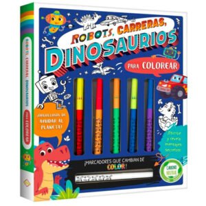 Robots, Carreras, Dinosaurios - Colorear