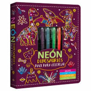 Neon dinosaurios - Pack para colorear