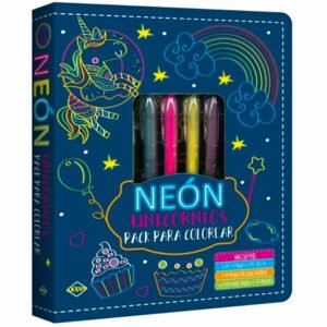 Neon unicornios - Pack para colorear
